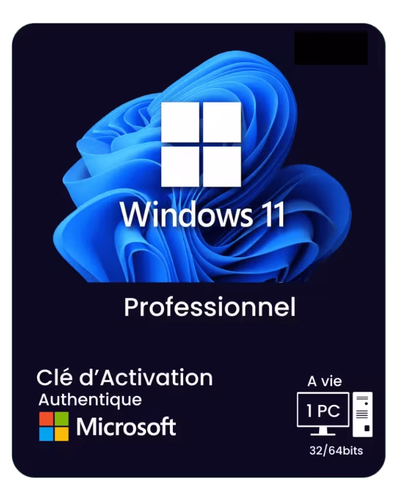 Clé activation Windows 11 Pro-licence